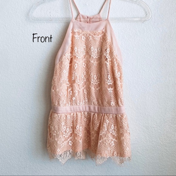 Soft Pink Lace Tank Top - Picture 2 of 8